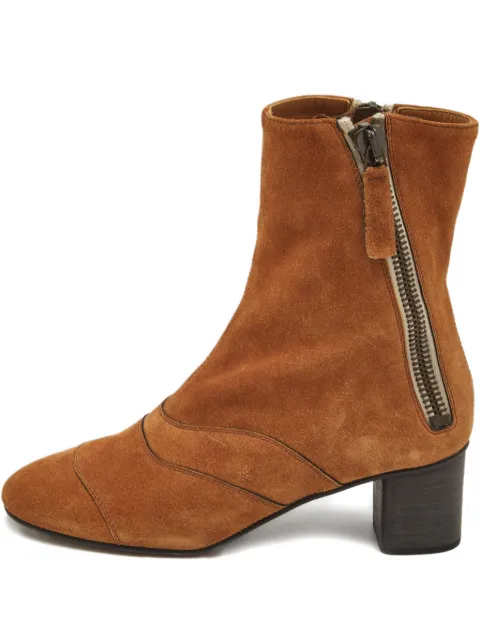 Chloé Pre-Owned Lexie suede ankle boots Brown 1170892