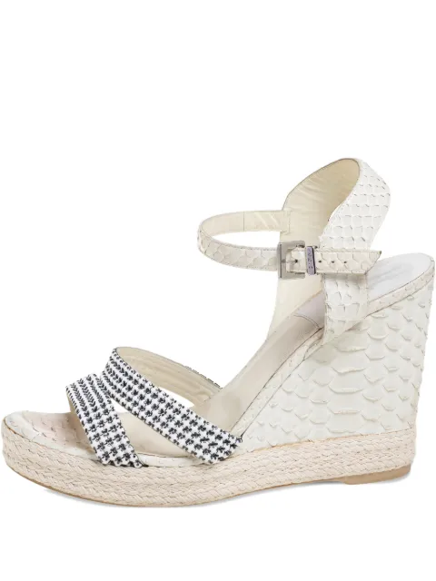 Gina embellished plataform sandals White 579681