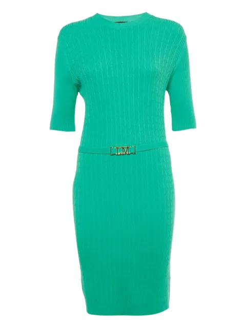 Love Moschino knitted belted midi dress Green 1221792