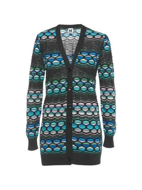 Missoni Pre-Owned mosaic button cardi-coat Green 1222551