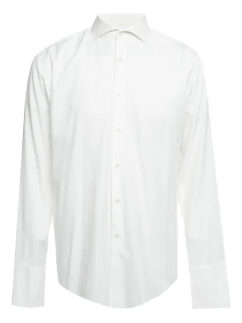BOSS slim-fit cotton shirt White 1220163