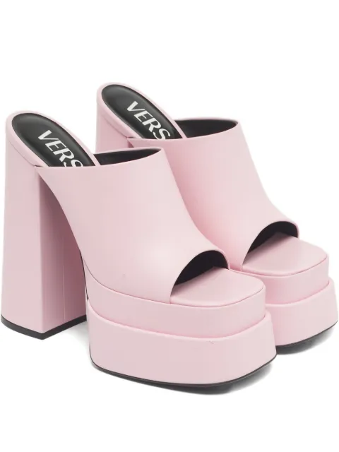 Versace Pre-Owned leather platform sandals Pink 1217837