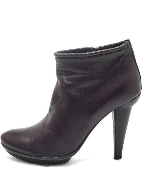 Bottega Veneta Pre-Owned 1224957 leather ankle boots Purple 1224957