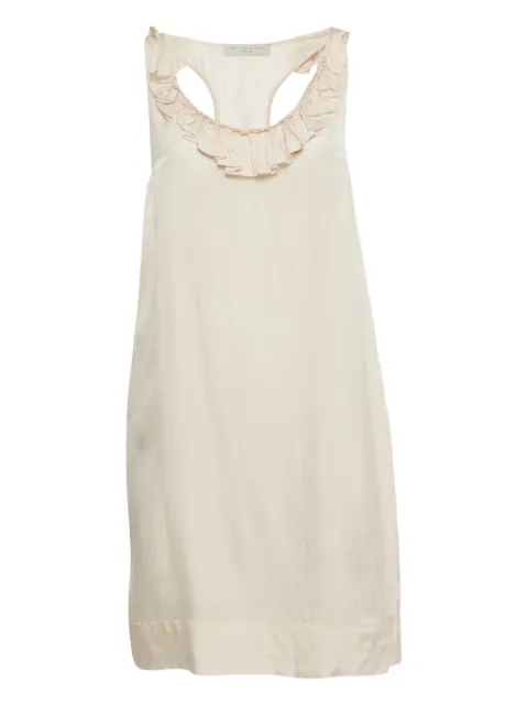 Stella McCartney Pre-Owned sleeveless ruffle mini dress Neutrals 1225083