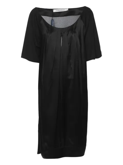 Marina Rinaldi pleated satin top Black 1186107