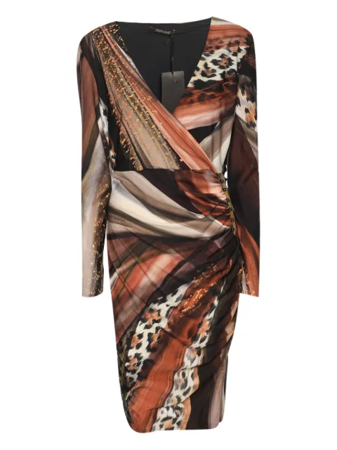 Roberto Cavalli Vintage animal-print midi dress Brown 1225868