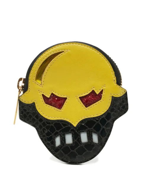 Stella McCartney Pre-Owned mask snakeskin coin wallet Black 1230250