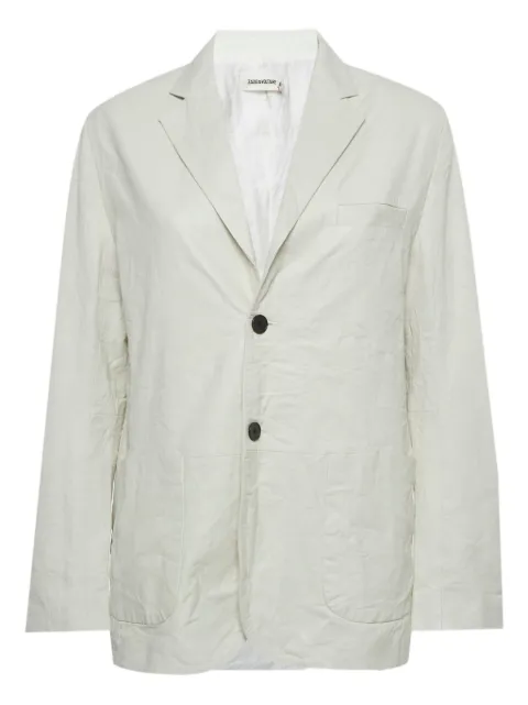 Zadig&Voltaire leather single-breasted blazer Neutrals 1222743
