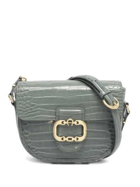Aigner Vintage Celia embossed leather bag Green 1211167