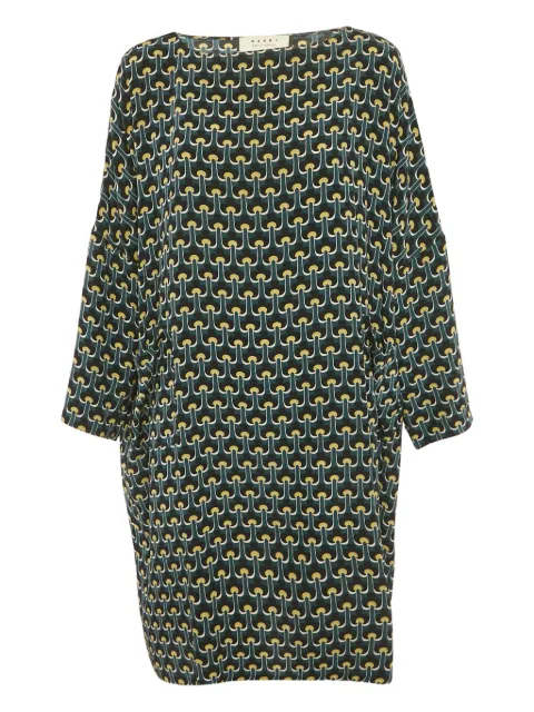 Marni Pre-Owned silk print mini dress Green 1208636