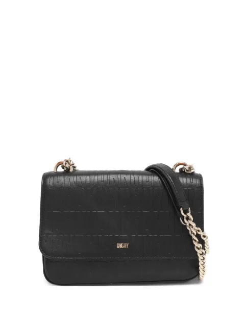 DKNY Vintage leather chain shoulder bag Black 1211189