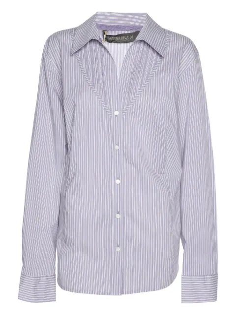 Marina Rinaldi striped button-up shirt Purple 1185218