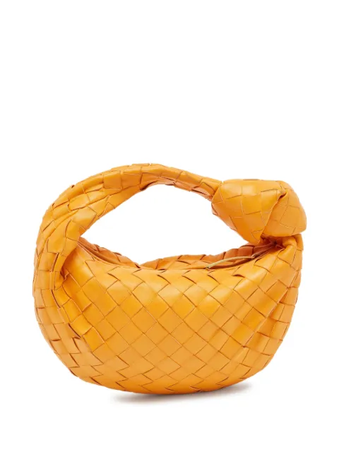 Bottega Veneta Pre-Owned mini BV Jodie woven-leather handbag Orange 1223754
