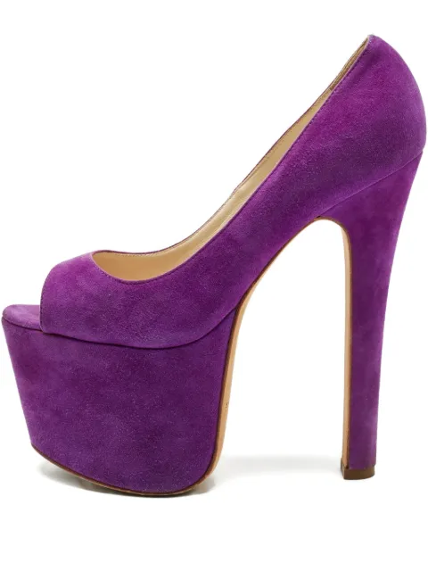 Brian Atwood platform-sole open-toe pumps Purple 1210834