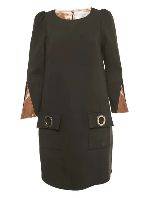 Elisabetta Franchi Passepartout pleated mini dress Black 1230190