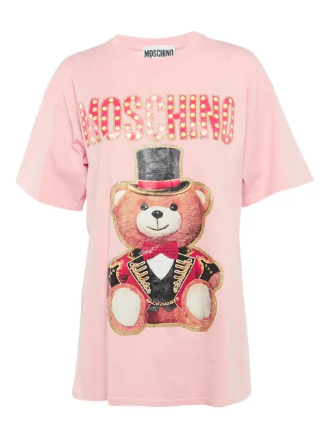 Moschino Pre-Owned Teddy-print T-shirt Pink 1209268