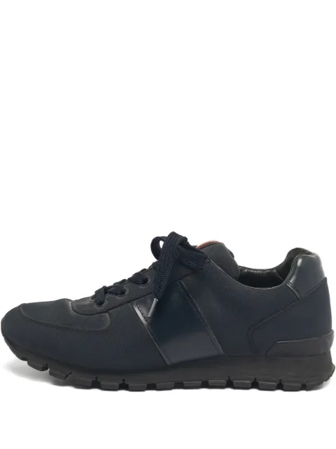 Prada Pre-Owned canvas lace-up sneakers Blue 1205776