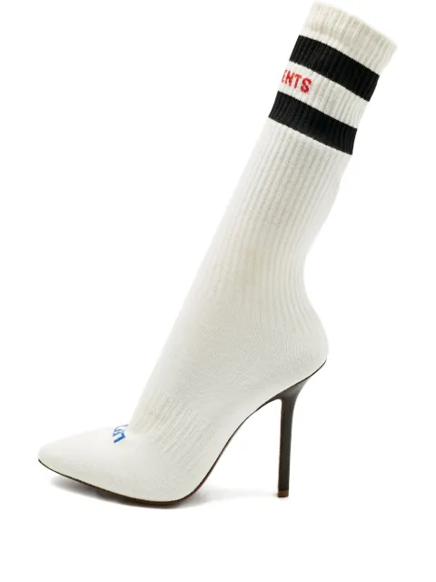VETEMENTS pointed-toe sock boots White 1203869