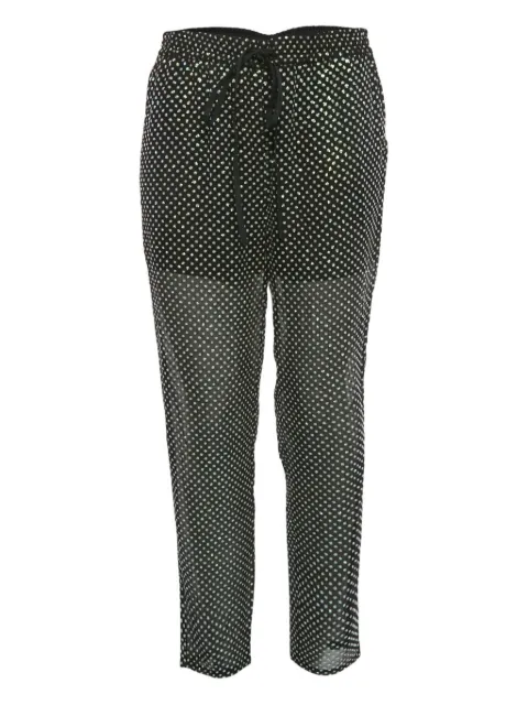 Valentino Garavani Pre-Owned drawstring-waist trousers Black 1215503