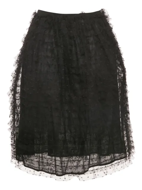 Valentino Garavani Pre-Owned tulle layered skirt Black 1187156