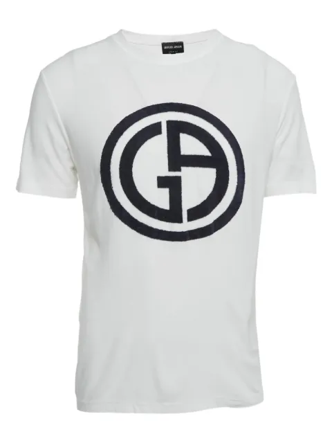 Giorgio Armani Pre-Owned logo-print T-shirt White 1191538