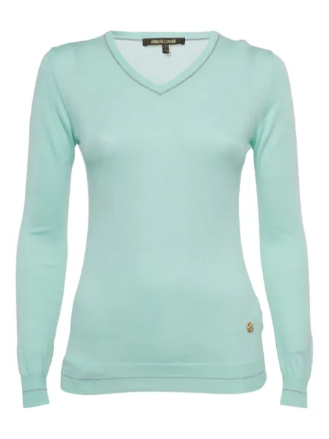 Roberto Cavalli Vintage V-neck top Blue 1199881