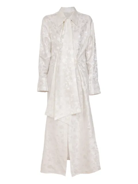 RXQUETTE Whiterose floral-detail midi dress Neutrals RXQF25WHTMDDR