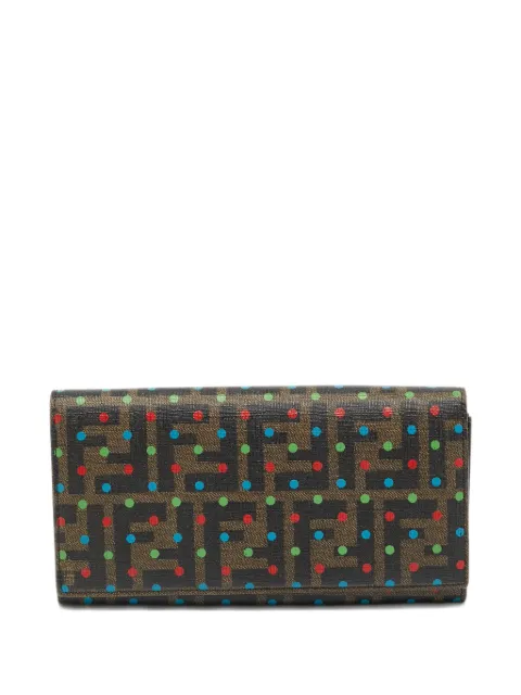 Fendi Pre-Owned 2010 polka-dot-print wallet Brown 1224886