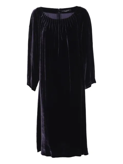 Marina Rinaldi velvet pleated dress Purple 1186215