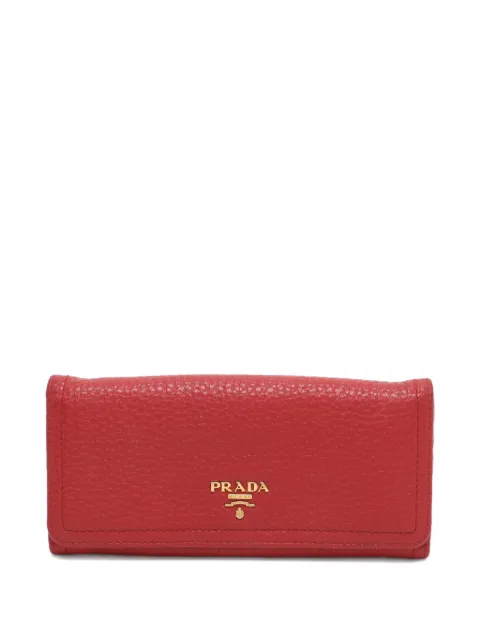 Prada Pre-Owned leather logo wallet Red 1225045