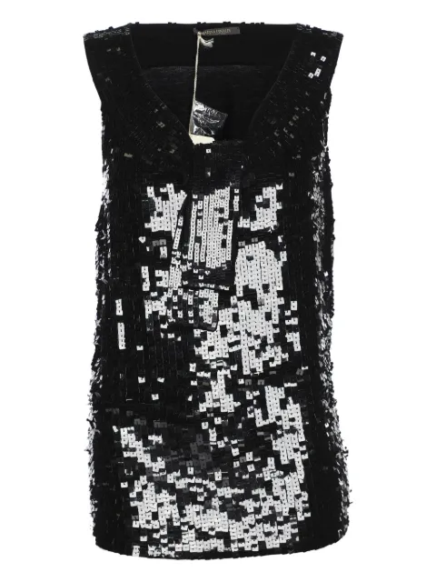 Marina Rinaldi sequin-embellished top Black 1186208