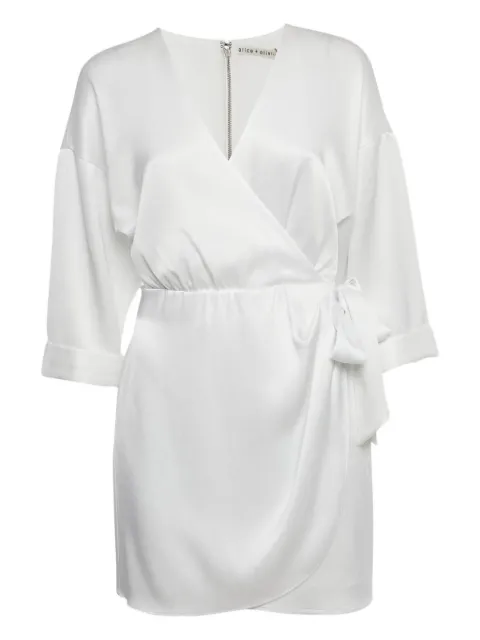 alice + olivia tie white mini dress White 1225042