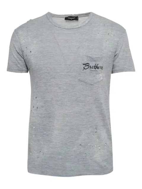 DSQUARED2 distressed pocket T-shirt Grey 1205269
