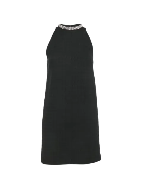 SANDRO tweed crystal-embellished mini dress Black 1222656