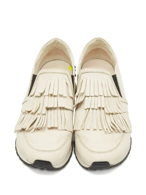 Tod's Vintage fringe slip-on sneakers Neutrals 1195619