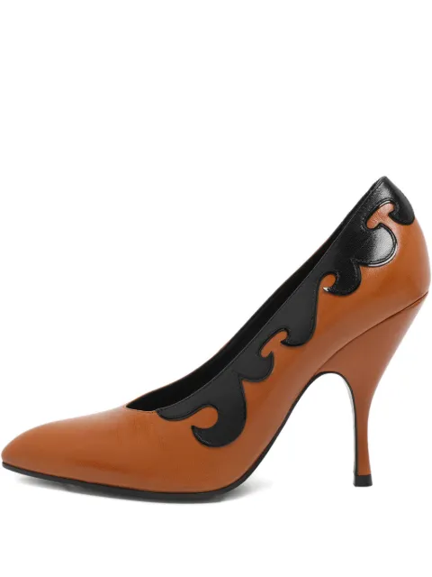 Bottega Veneta Pre-Owned pointed-toe leather pumps Brown 1215648