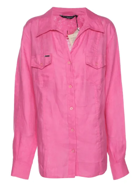 Marina Rinaldi linen button-up shirt Pink 1185237