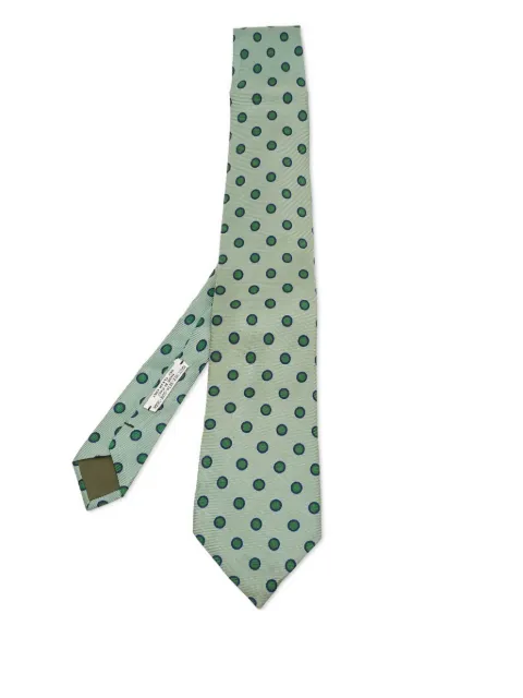 BOSS dot jacquard silk tie Green 1209409