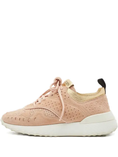 Tod's Vintage perforated-leather sneakers Pink 1191699