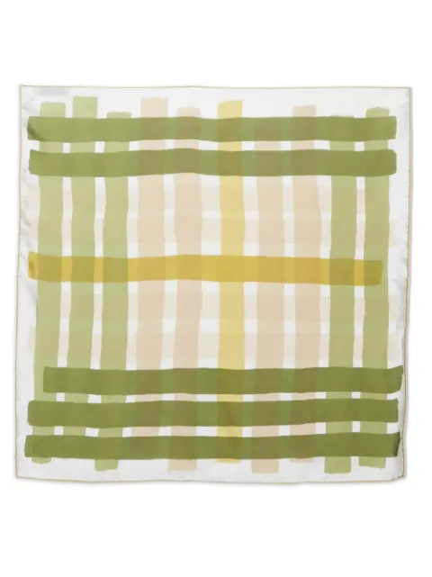 Burberry Pre-Owned check silk scarf Green 1207153