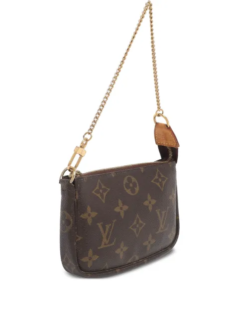 Louis Vuitton Pre-Owned mini Pochette monogram chain shoulder bag Brown 1223373