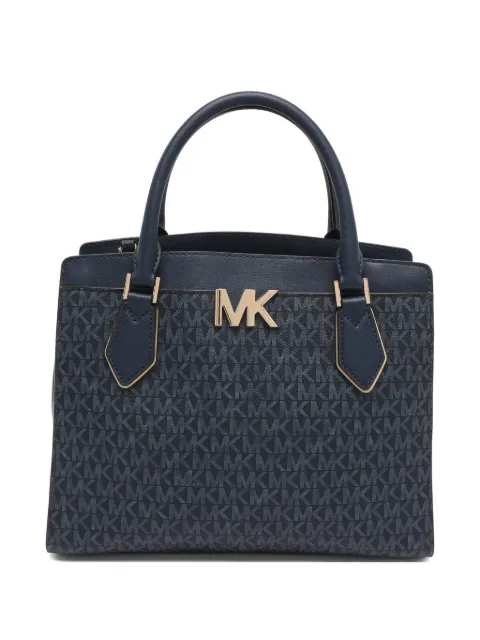 Michael Kors Vintage large Mott logo-plaque tote bag Blue 1190156