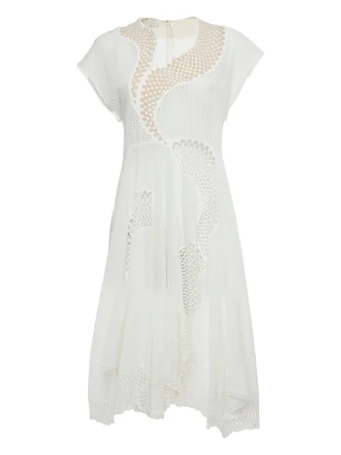 Stella McCartney Pre-Owned lace asymmetric midi dress White 1194166
