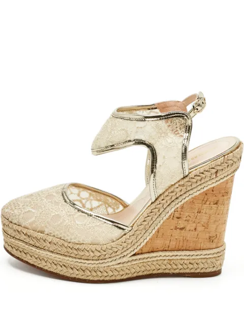 Nicholas Kirkwood lace wedge espadrilles Neutrals 1207354