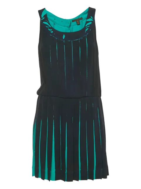 Louis Vuitton Pre-Owned pleated silk mini dress Green 1193591