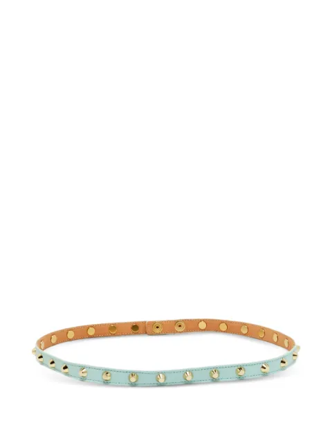 Versace Pre-Owned stud-embellishment leather belt Blue 1191272