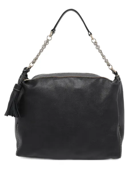 Carolina Herrera Vintage leather tassel shoulder bag Black 1199168