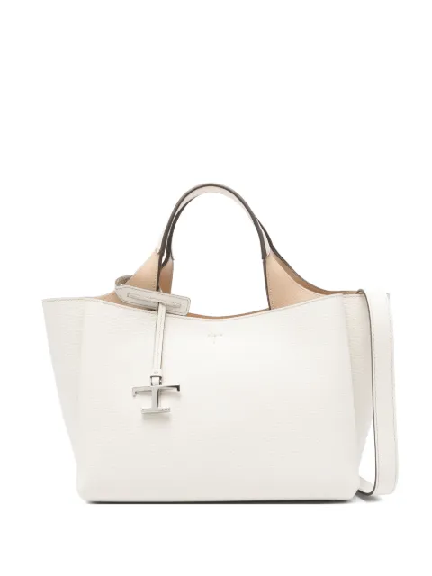 Tod's logo-charm mini tote bag White XBWAPAFL100QRI