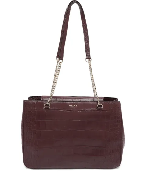 DKNY embossed chain bag Brown 1190158