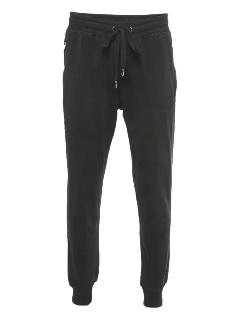 Dolce & Gabbana Pre-Owned logo-plaque cotton track pants Black 1225970